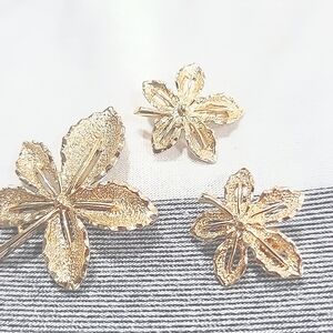 Earrings with matching pin